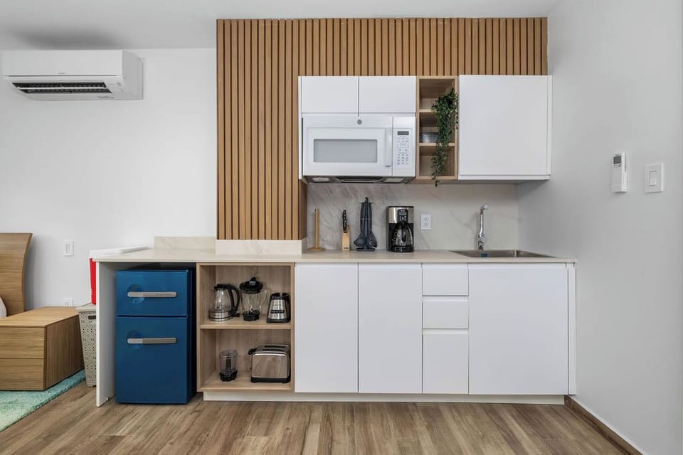 Cook up some memories! Our charming kitchenette has everything you need to enjoy a cozy meal away from home.