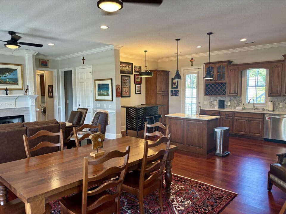 Dining Area, Living Room, and Kitchen