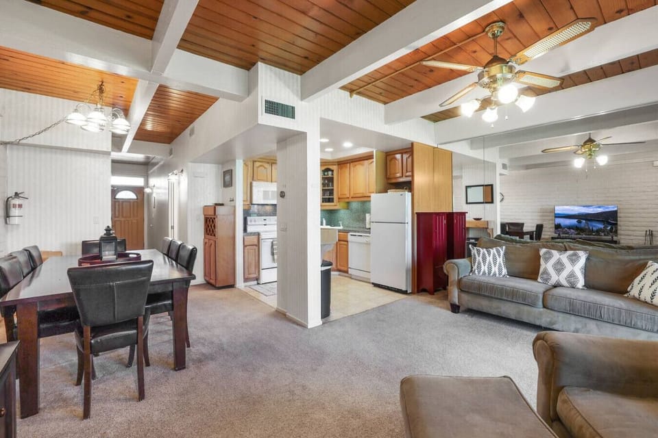 Open concept great room on the lower level