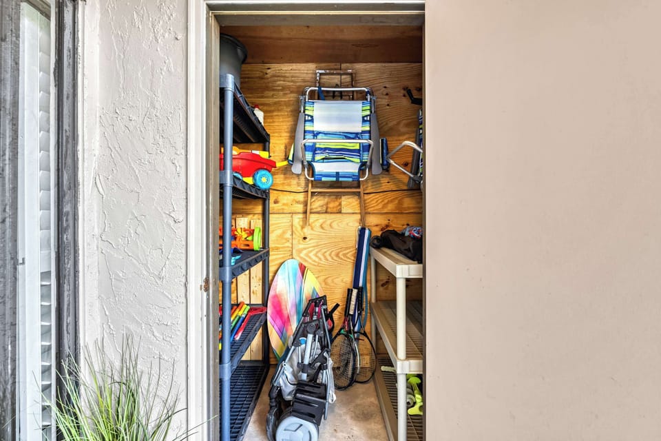 Fully Stocked Beach Closet – Chairs, Beach Cart, Toys & More for Your Beach Days”