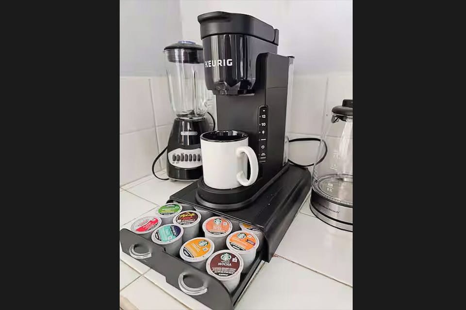 Start your day with a selection of Keurig coffee and hot chocolate cups