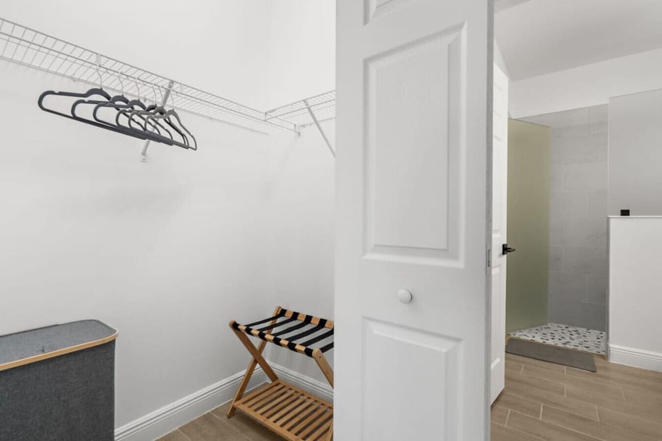 Master Bedroom Closet, all closets include hampers and 2 luggage racks