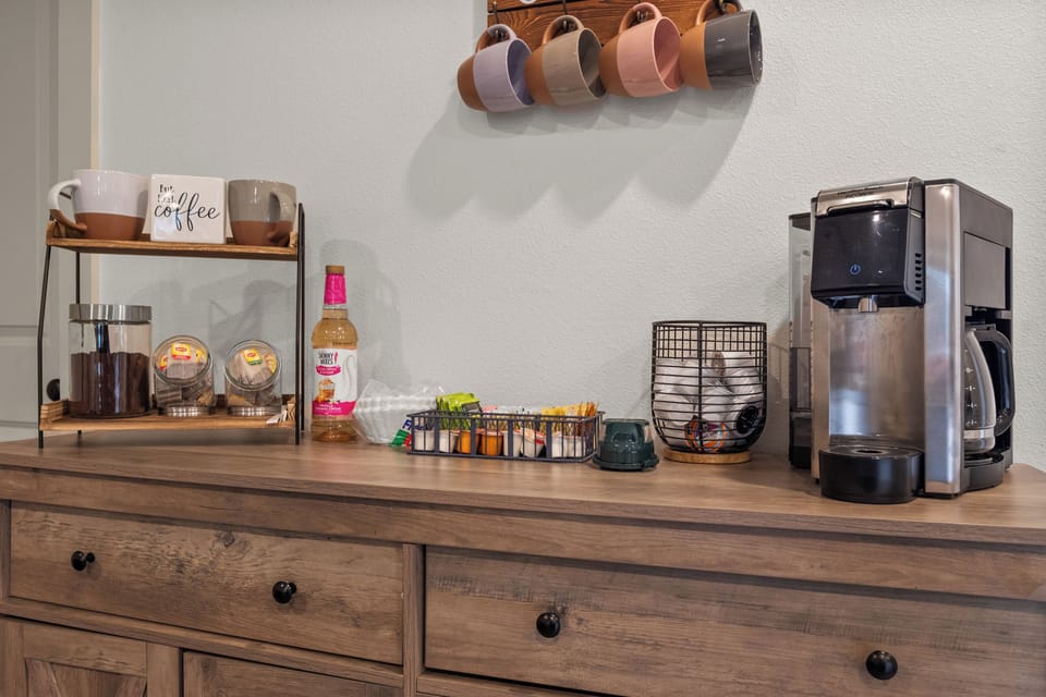 Complimentary coffee and tea bar
