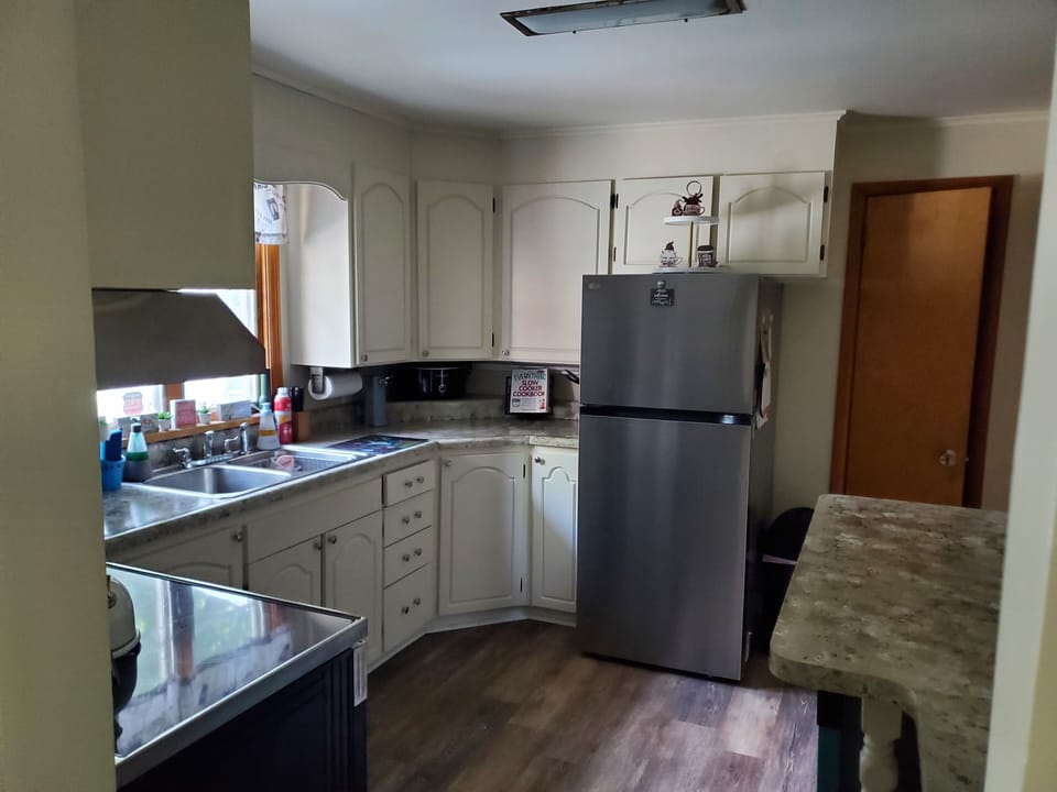 All new kitchen appliances are stainless steel.  Lots of room to make meals.