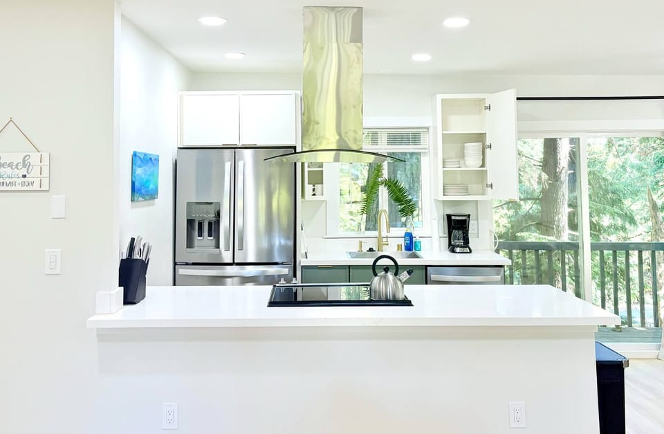 Fully equipped with stainless steel appliances and all the essentials.