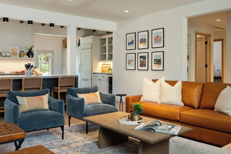 Open Living Room with Kitchen View