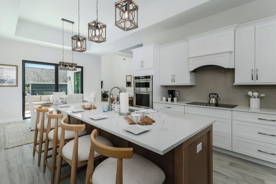 Kitchen Galley to Dining and Living Areas