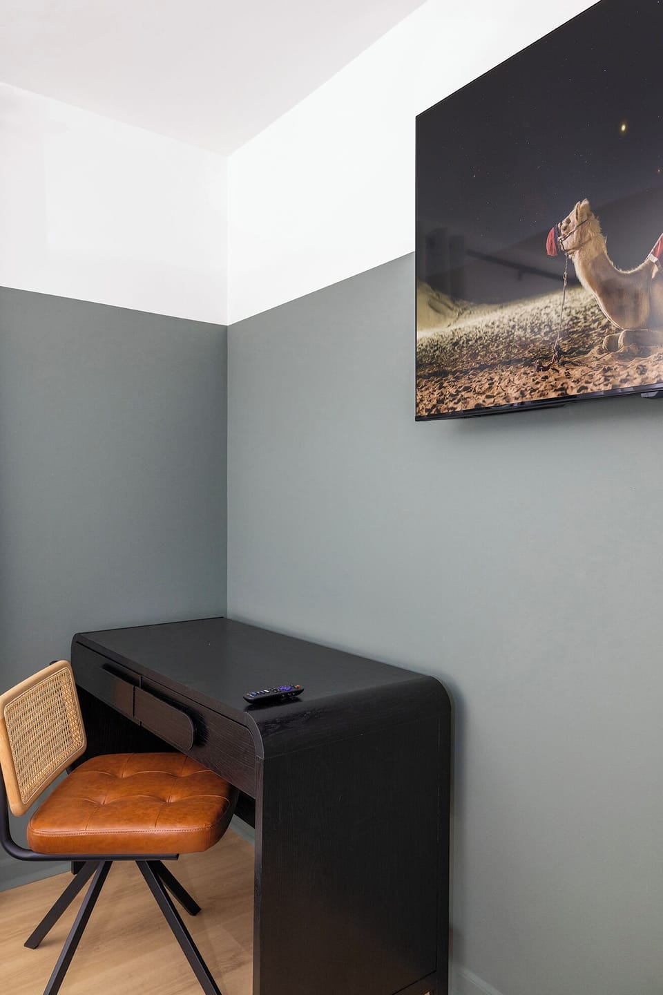 Workstation located in the guest king bedroom