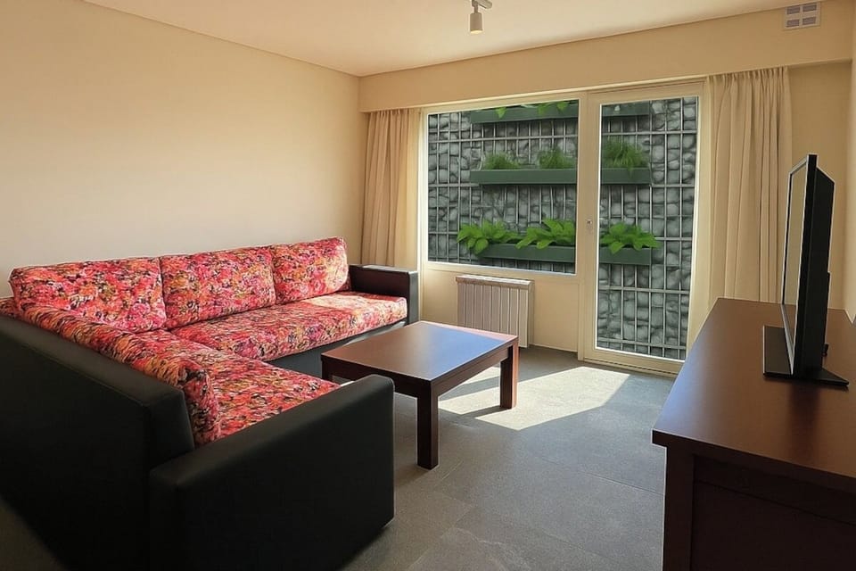 Unwind on the spacious sofa after a day exploring.