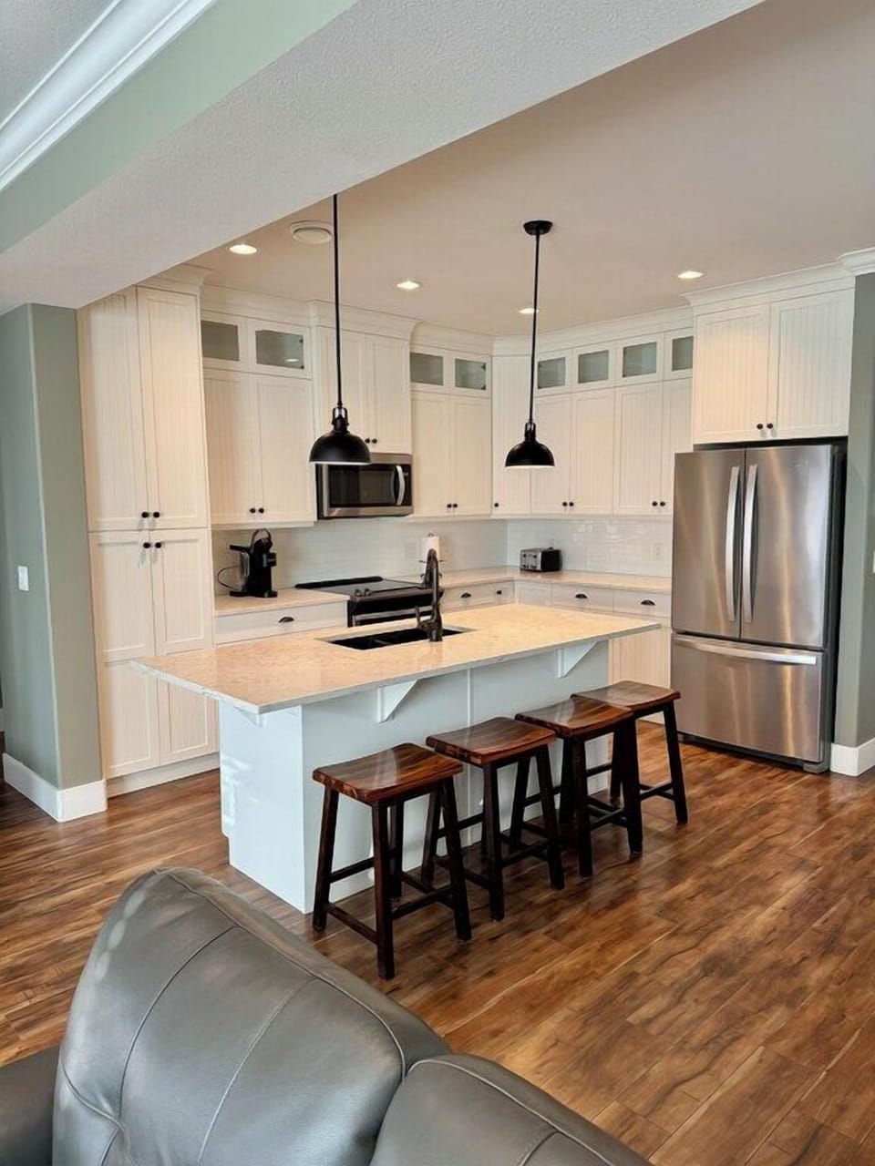 Large open concept fully stocked kitchen