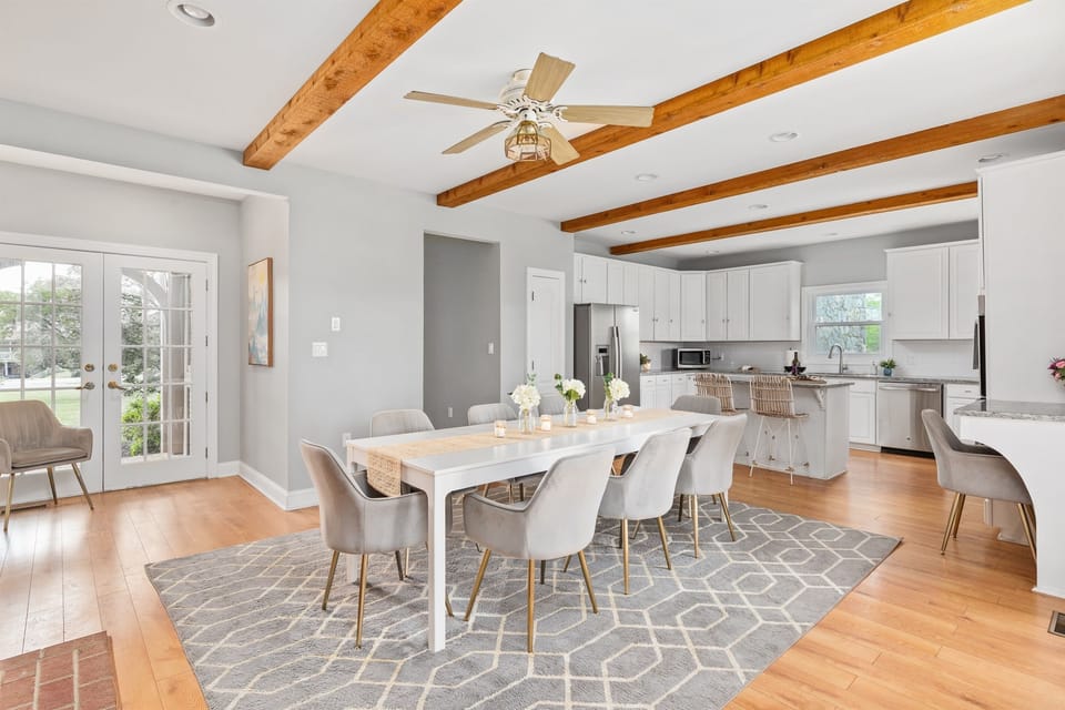 Dining area with seating for the whole group