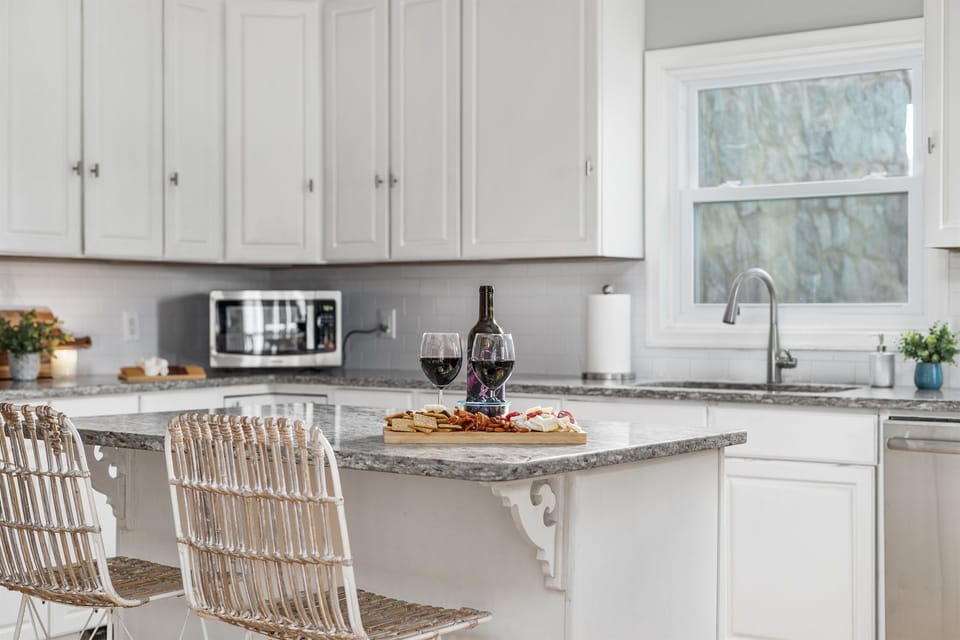 Alternate view of the main kitchen, perfect for preparing wine and charcuterie to enjoy indoors or out
