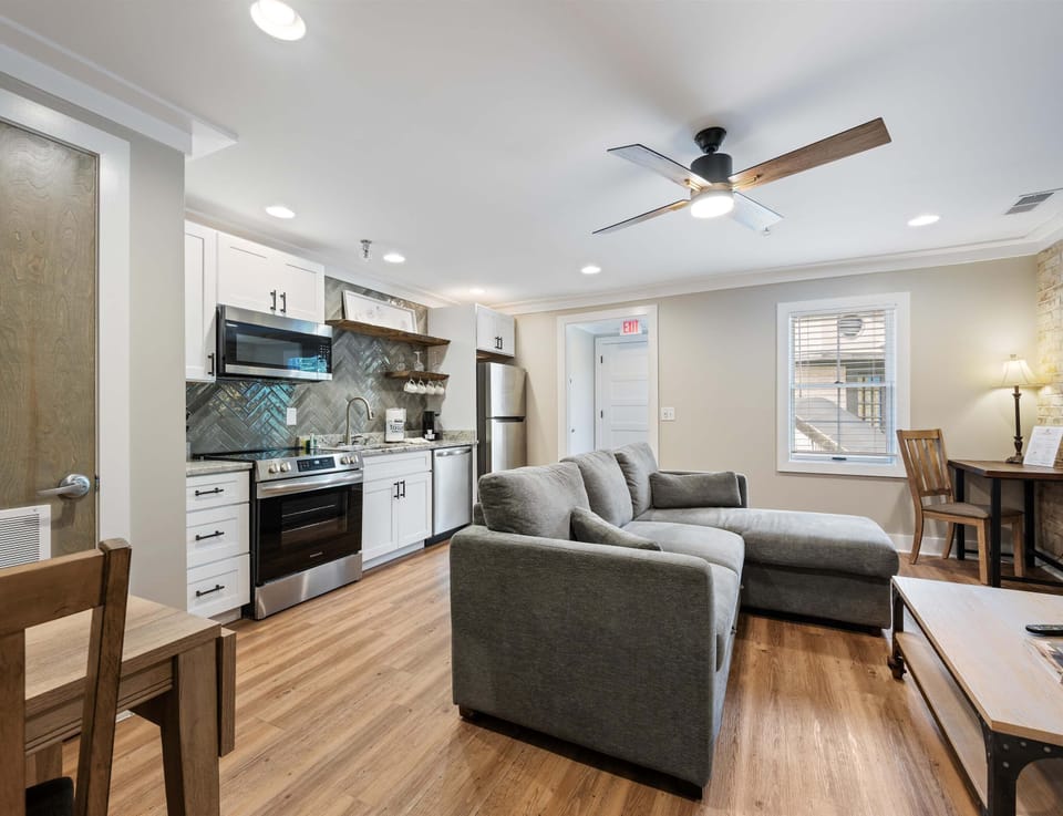 Enjoy the breezy, open layout of Suite C-21’s main living spaces​​