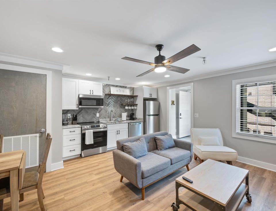 Enjoy the breezy, open layout of Suite C-21’s main living spaces​​