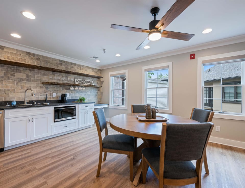 Make mealtime memories together at the dining table, seating 4​