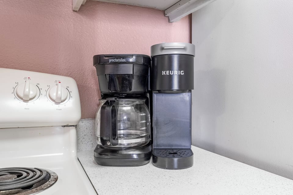 ☕ Coffee maker and Keurig to start your day right.