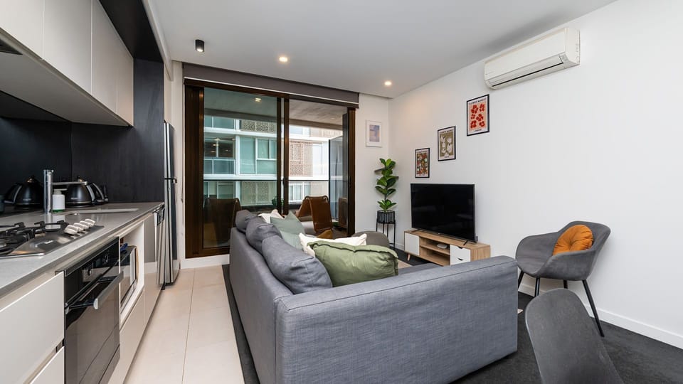 Kitchen, Living room with split system