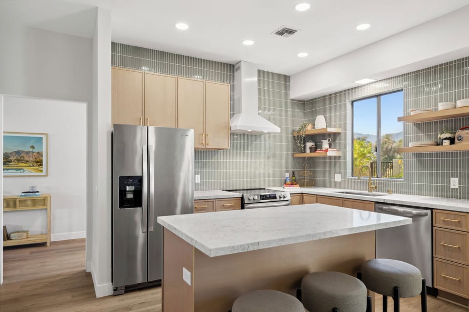 Perfect chef's kitchen with mountain views