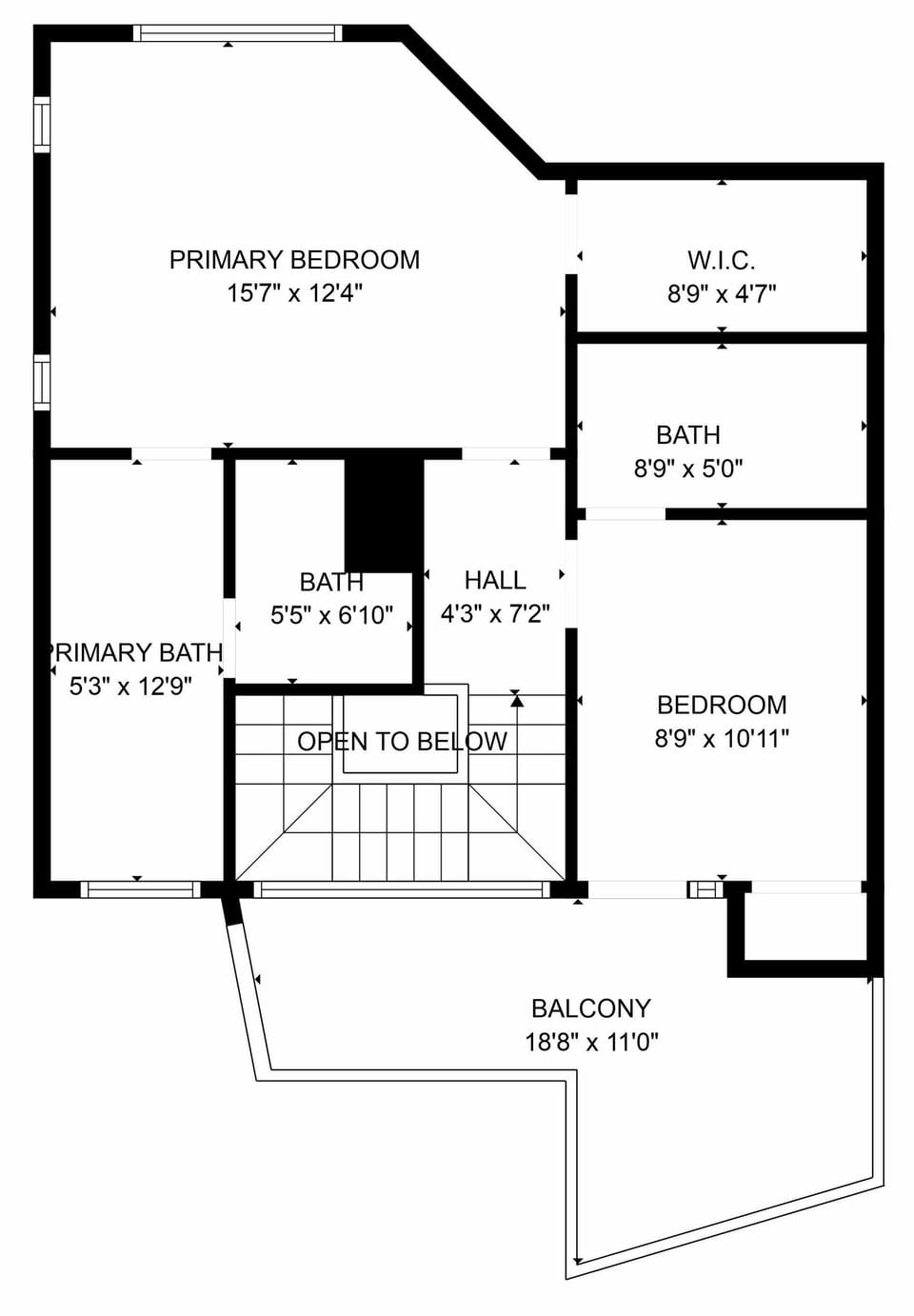 Upstairs floorplan