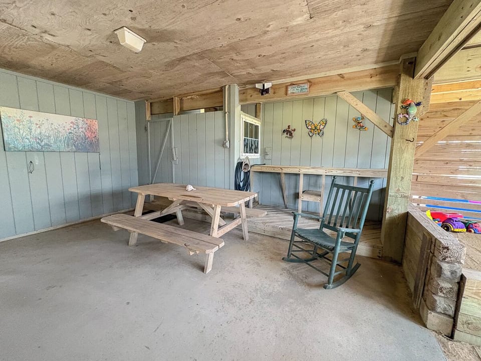 Under House Seating and Shower 2025