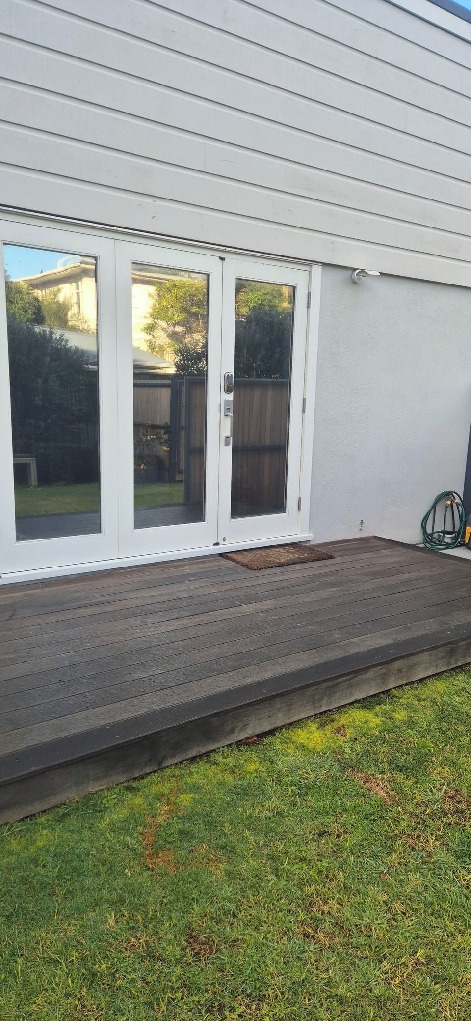 Private deck outside 