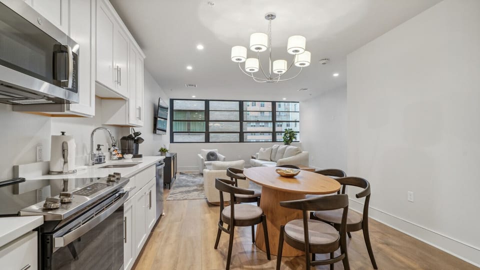 Full Kitchen with Major Appliances, Cookware, and Coffee Station