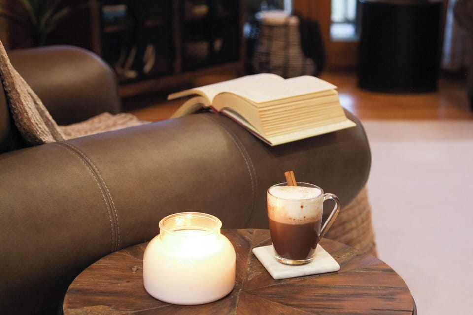 ...or grab a good book and a cup of hot chocolate!