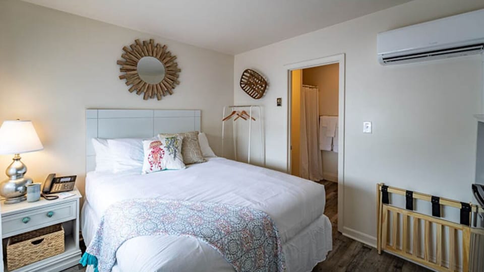 Settle in after adventures with cozy lighting and soft pillows.