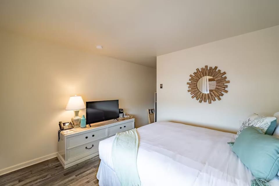 Kick back with your favorite shows from a comfy bed.