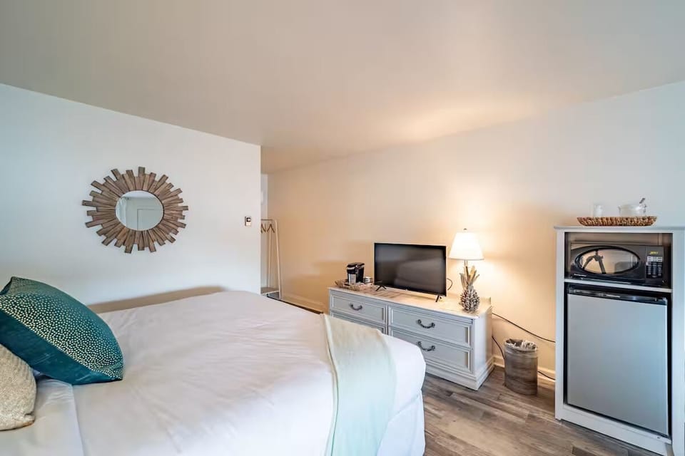 Recharge with in-room TV and convenient snack station nearby.