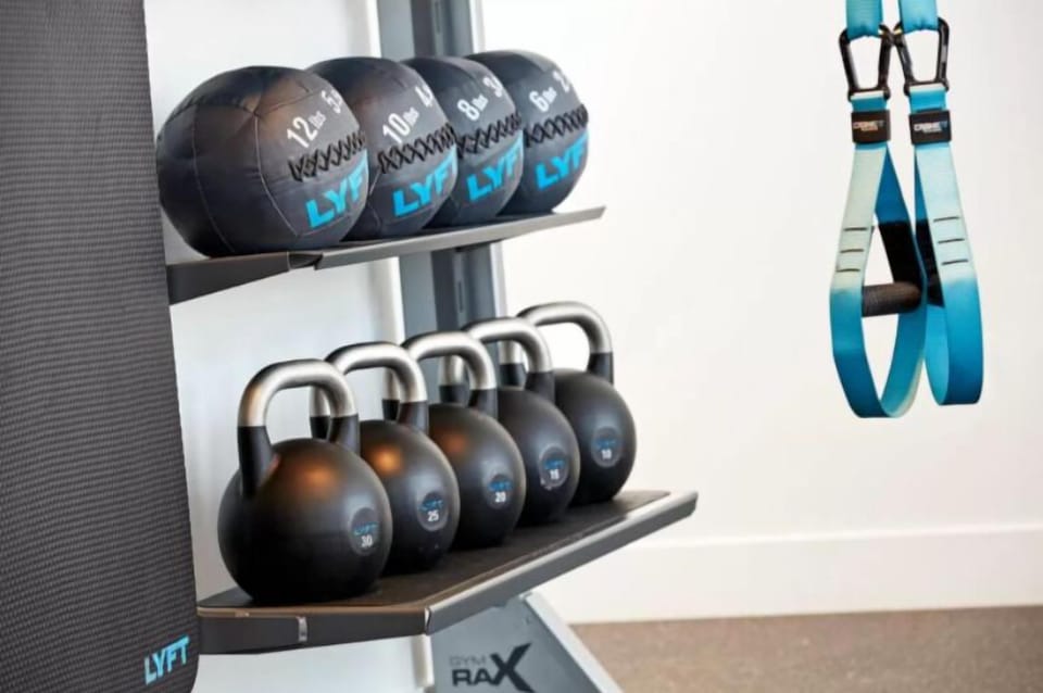 Power through workouts with kettlebells, medicine balls, and TRX straps.