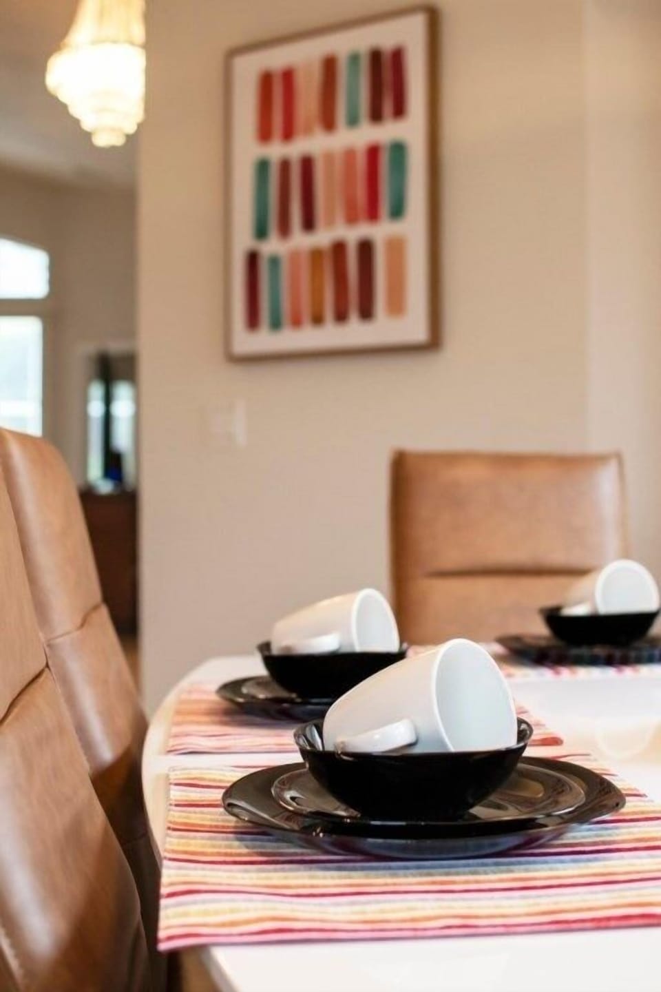 Sleek dining setup with modern tableware for an elegant meal experience.