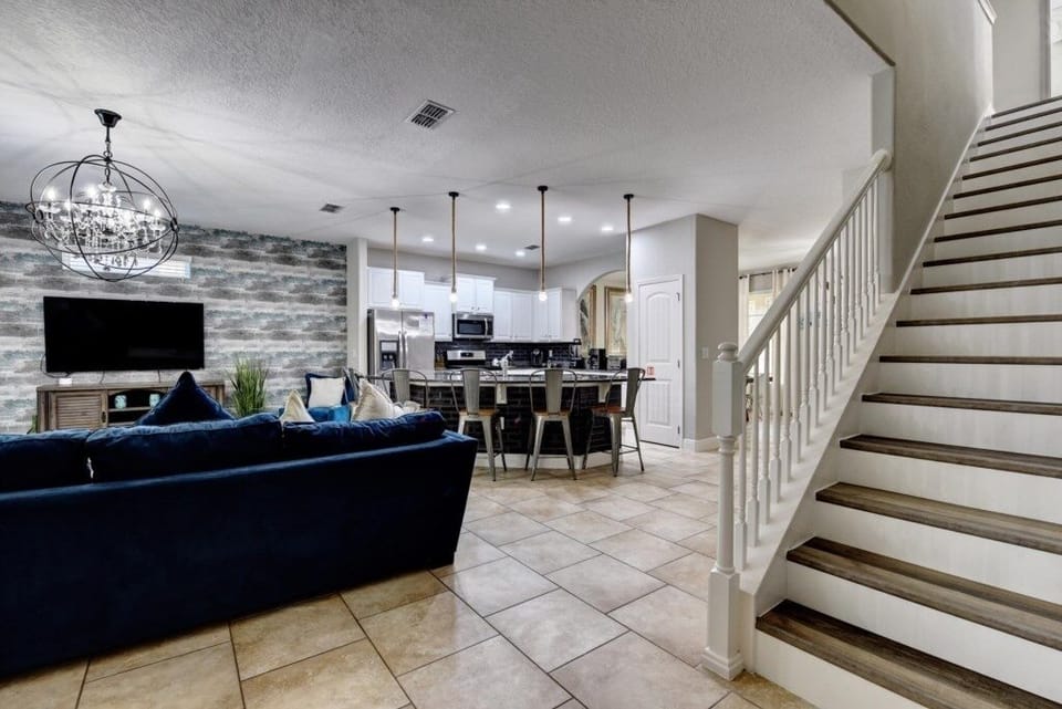 DOWNSTAIRS:  Overview of KITCHEN and LEISURE ROOM