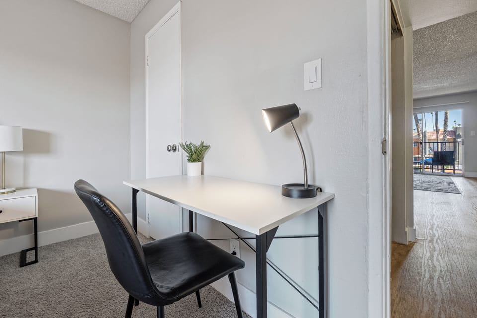  Dedicated desk and chair for remote work.