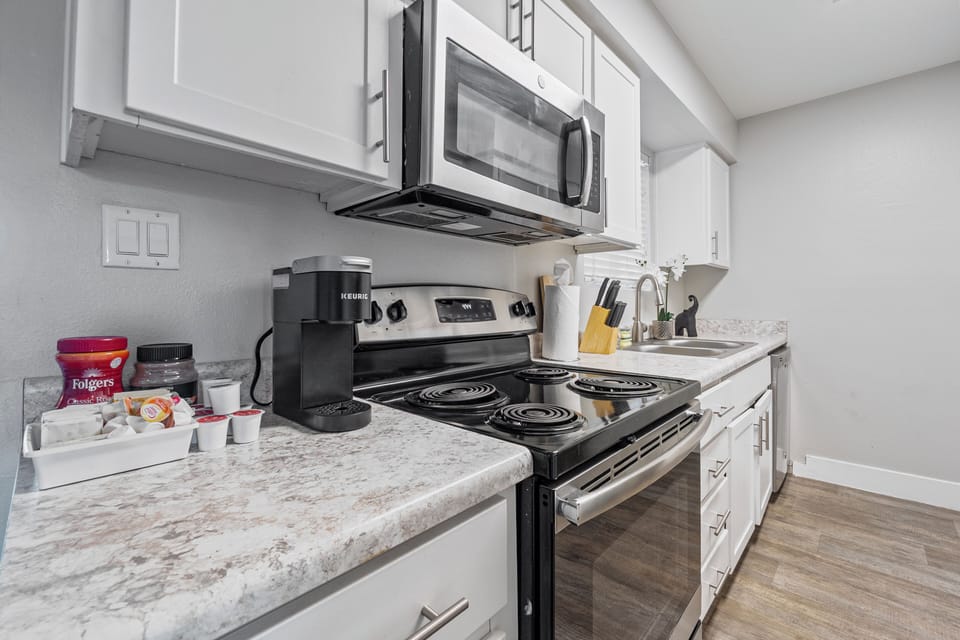 Ample counter space for easy meal prep.