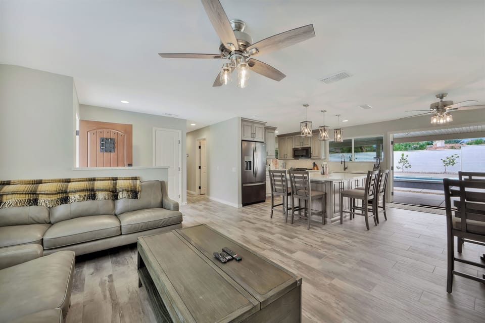 Open Concept from Living Room to Kitchen.