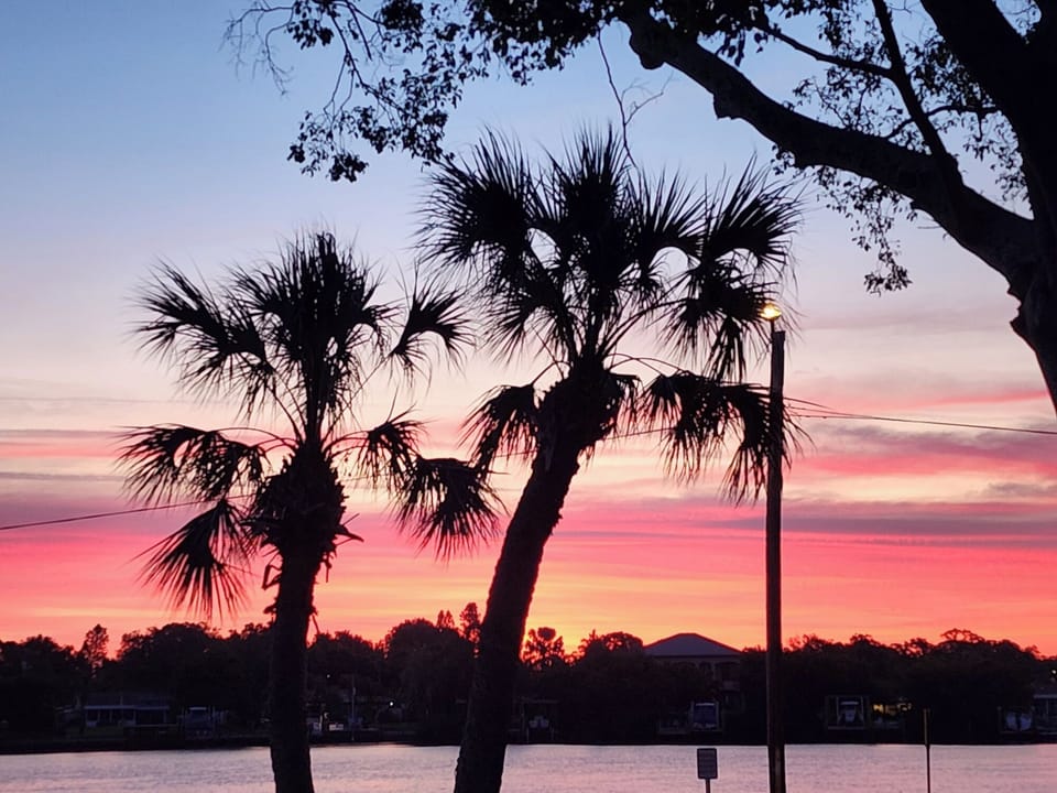 Sunrise over the water