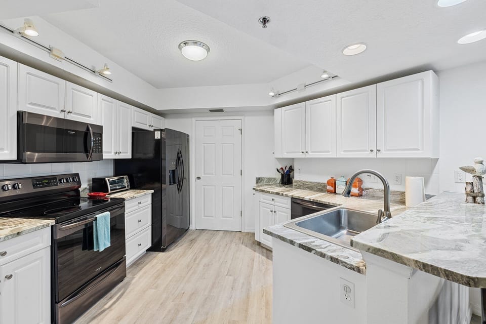 Fully equipped kitchen for all your cooking needs.