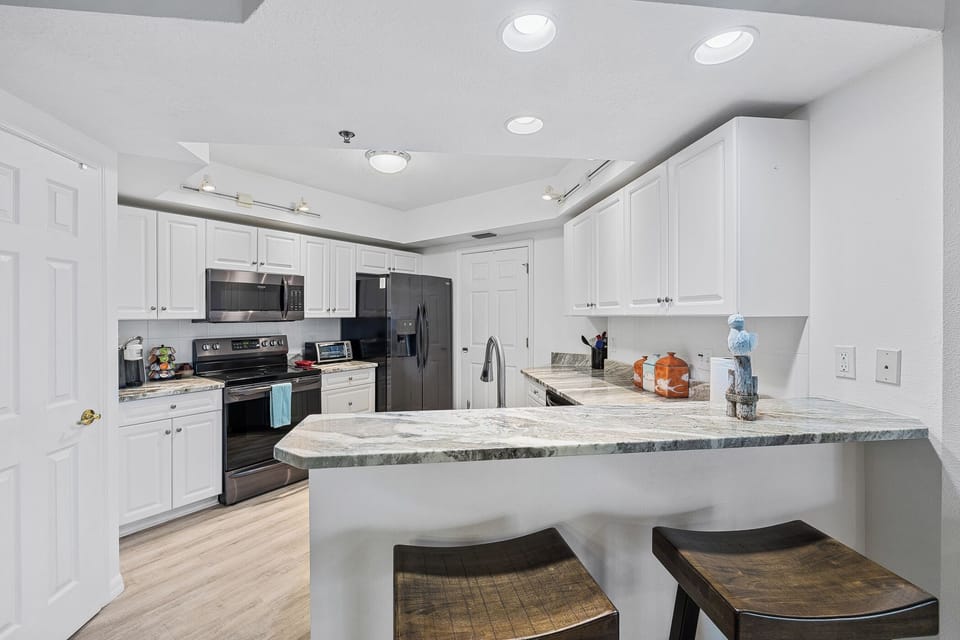 Fully equipped kitchen for all your cooking needs.