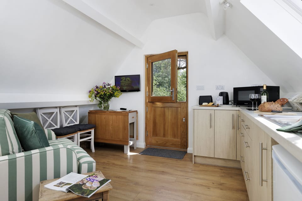 The open-plan living space