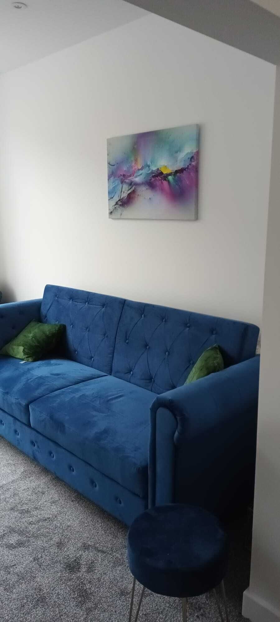 Living room with double sofa bed
