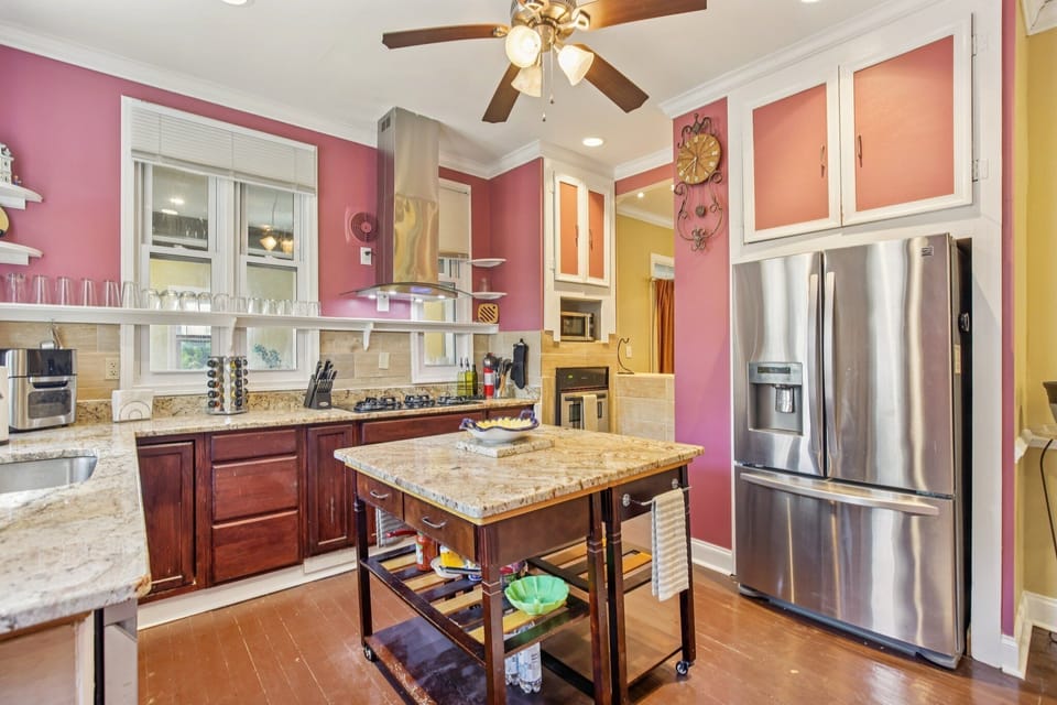 Indoors, Kitchen, Kitchen Island, Appliance, Ceiling Fan