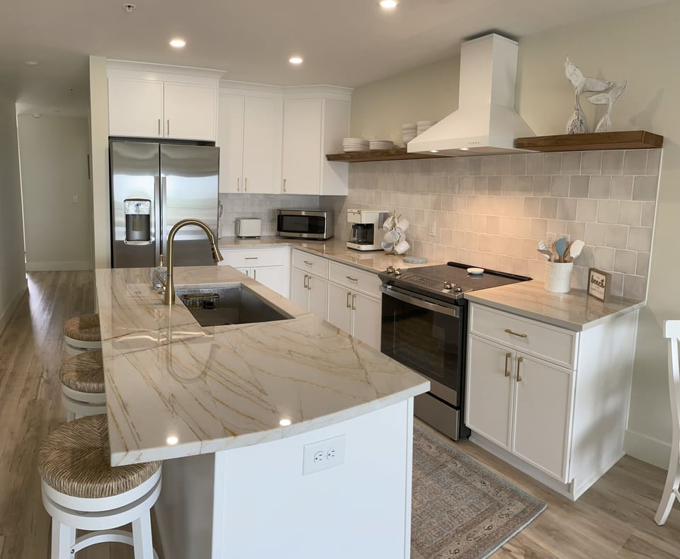 Kitchen with quartz countertops