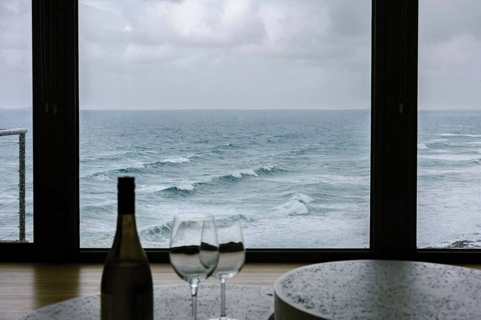 Spectacular moody winter view from the lounge