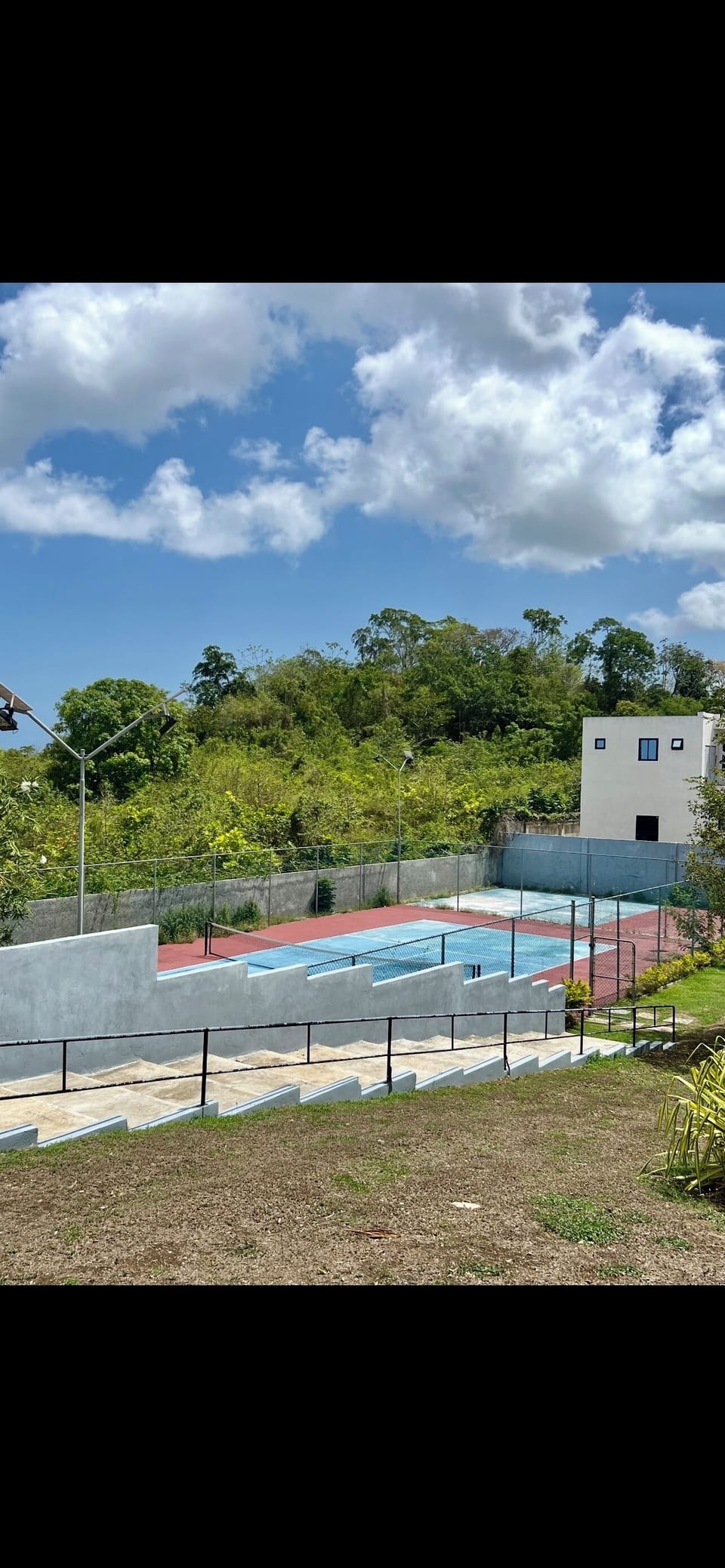 Tennis and basketball court