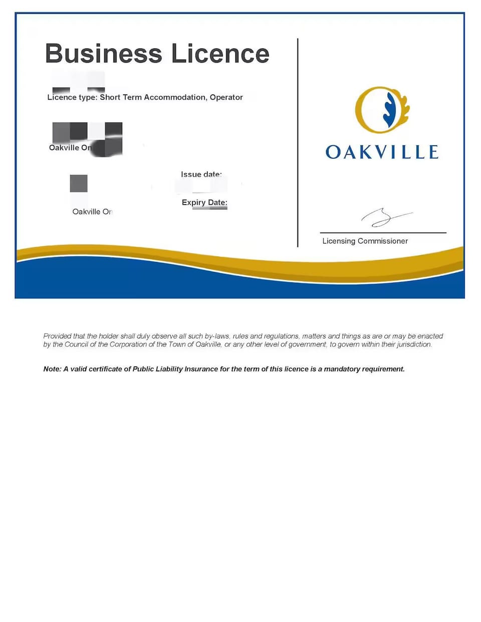 Our Short-Term Accommodation License