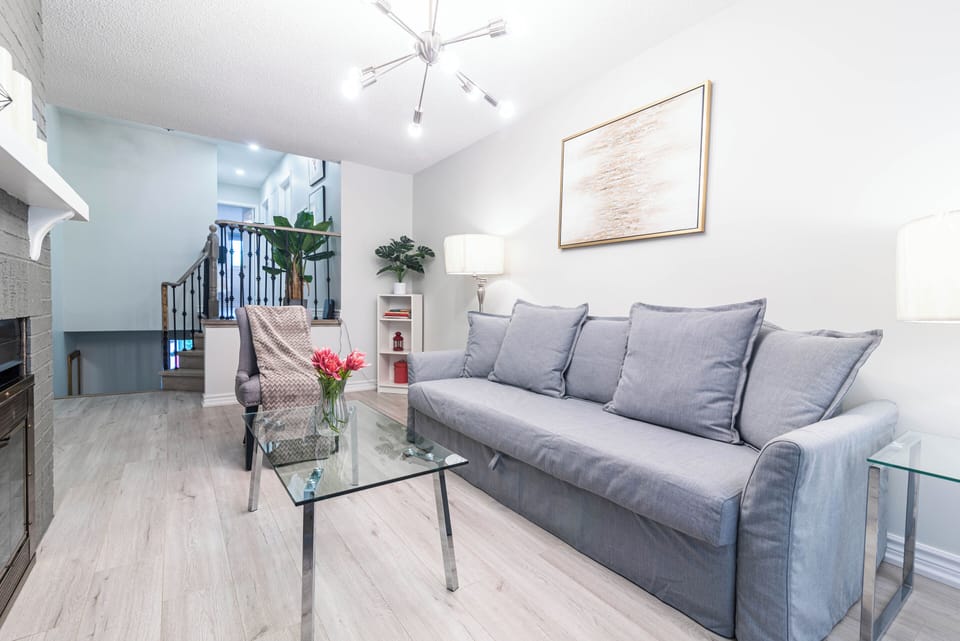 Family Room with Sofa Bed, Swing & Fireplace