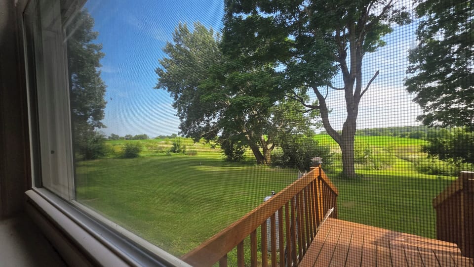 Back deck and secluded yard
