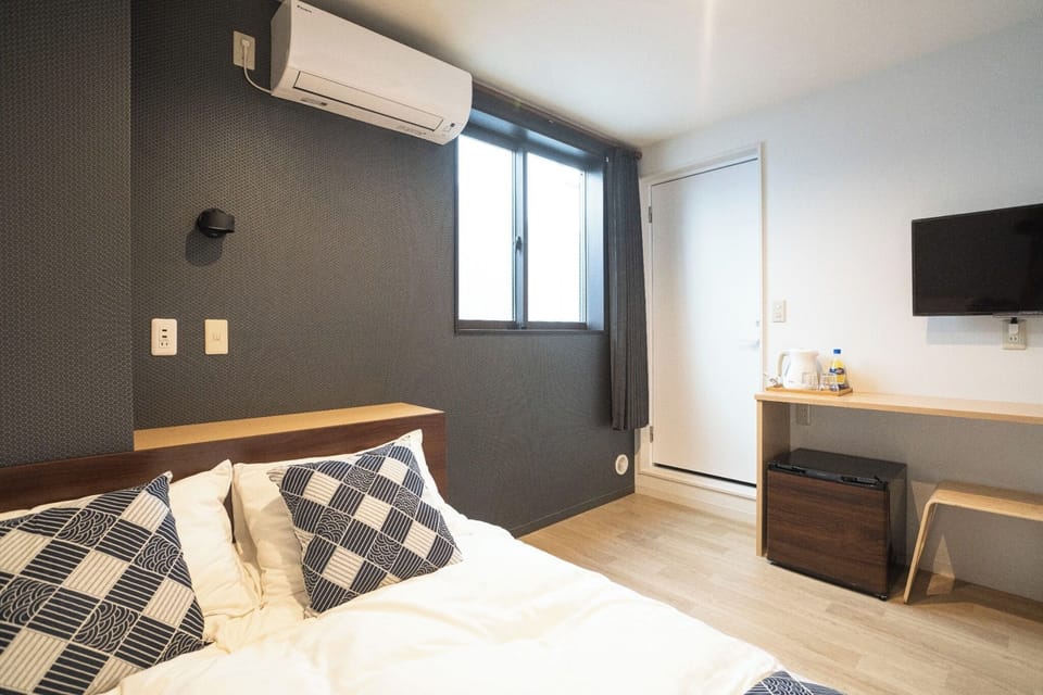 Each room has air conditioning