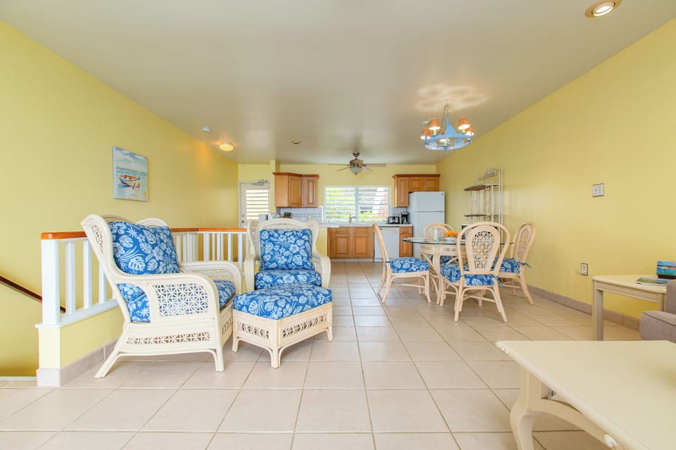 Open-concept living and dining area designed for island living.